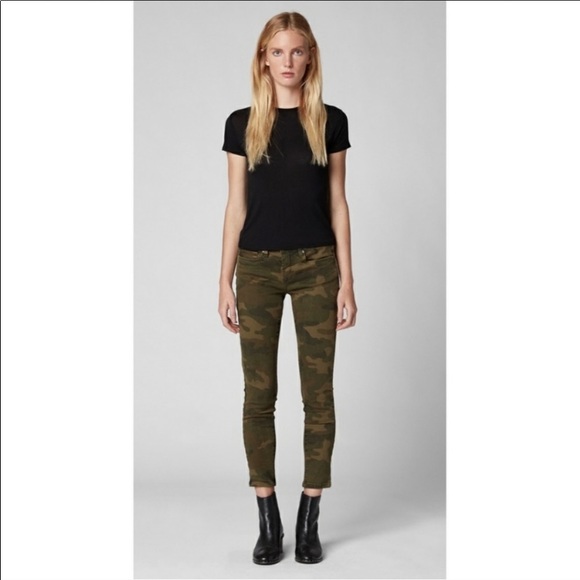 Blank NYC Reade Crop ankle green camo skinny jeans - Picture 3 of 8